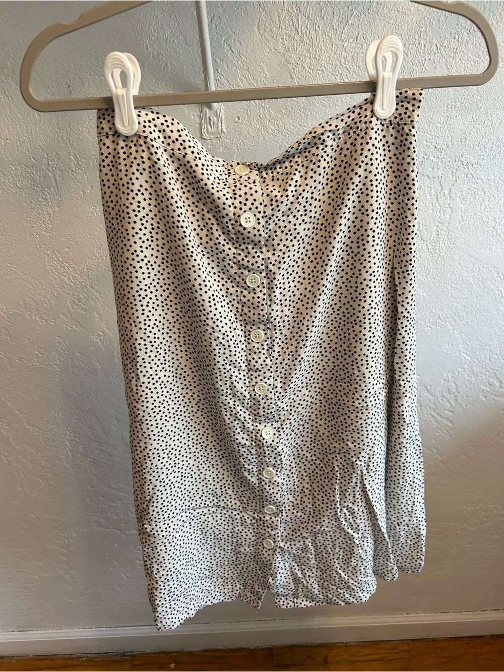 Old Navy White Mini Skirt with Black Polka Dots
